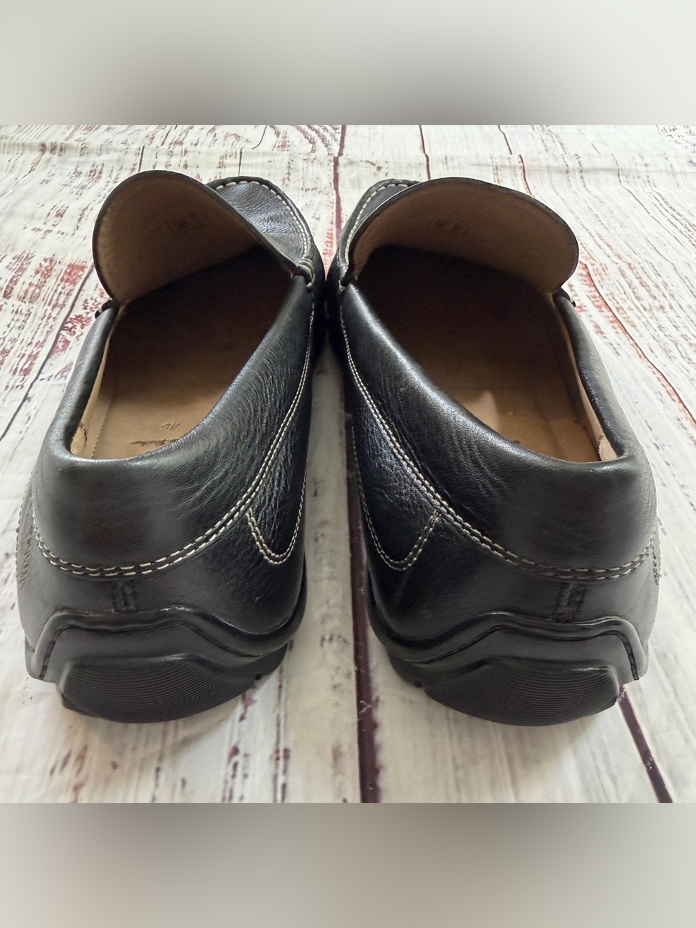 ECCO Men’s Black Leather Loafers EU 45 US 11-11.5 - Picture 6 of 8